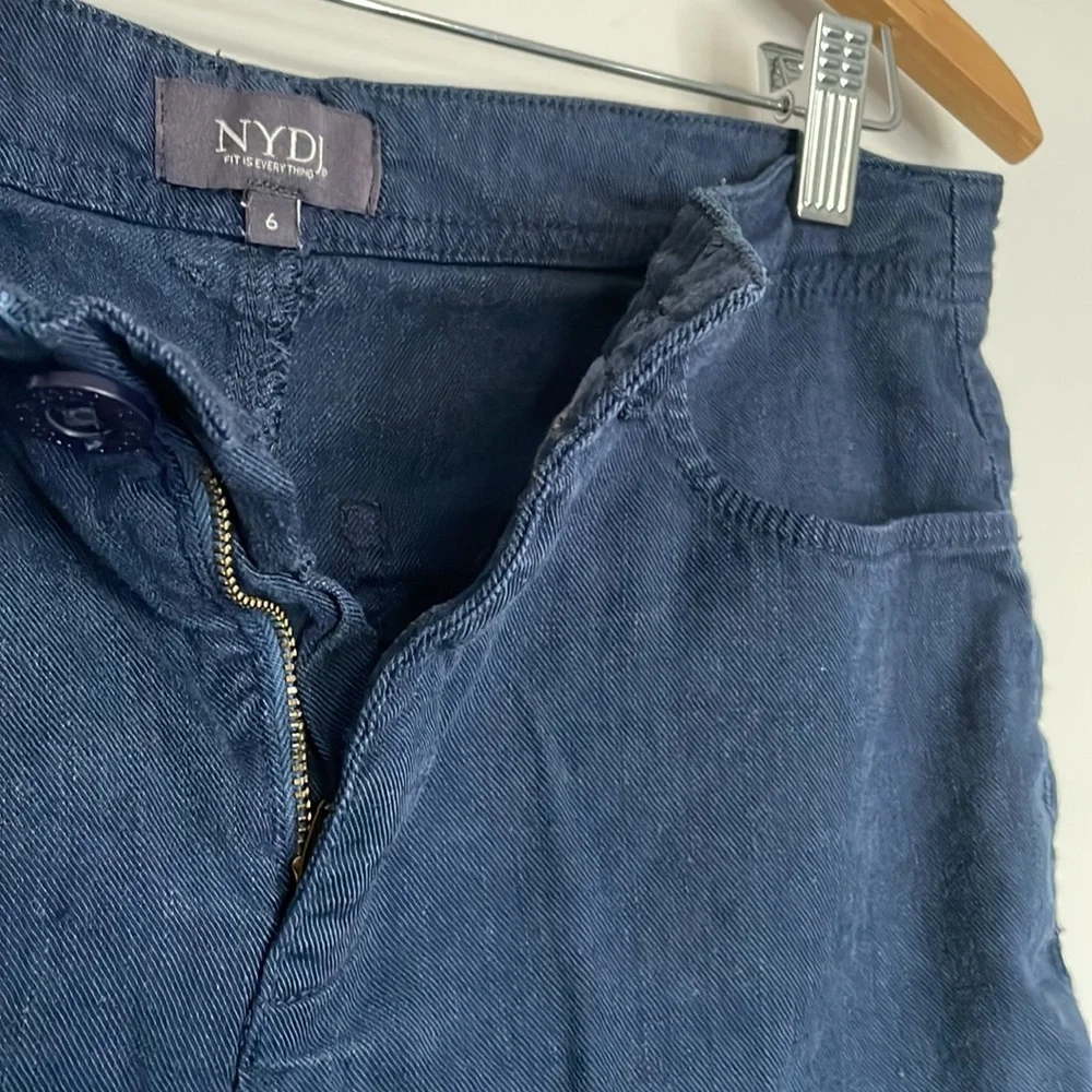 NYDJ Dark Wash Chambray Shorts Sz 6 EUC