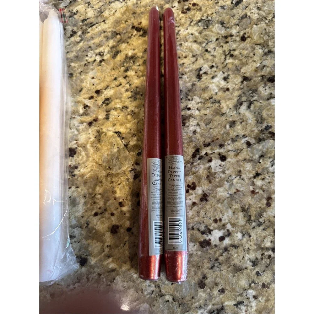 Rustic‎ Tapers Candle Sticks (6)Fragrance Free, Germany, 12”