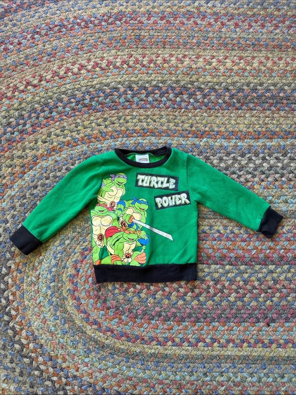 Teenage Mutant Ninja‎ Turtles Green 'Turtle Power' Graphic Sweatshirt 2T