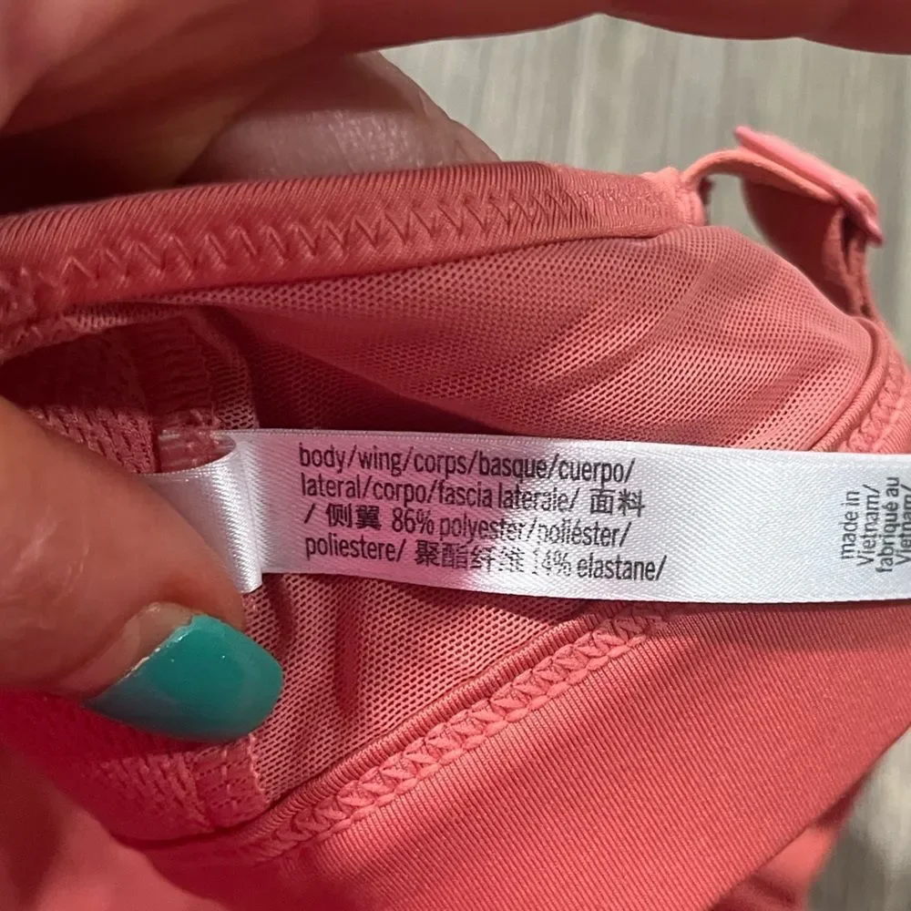 Victoria's Secret Sport Womens Sports Bra Pullover Criss Cross Back Pink Size XS
