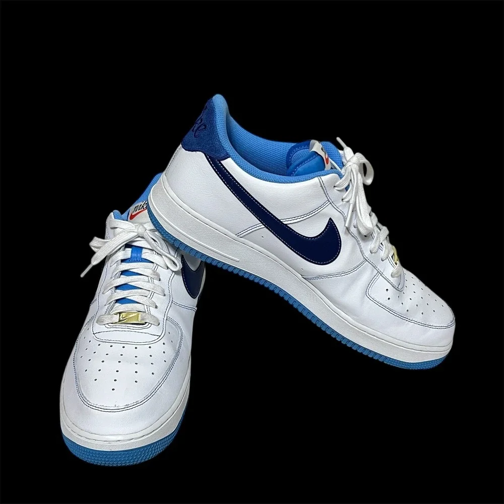 Nike Air Force 1 '07 First Use White University Blue Mens 14 Sneakers DA8478 100