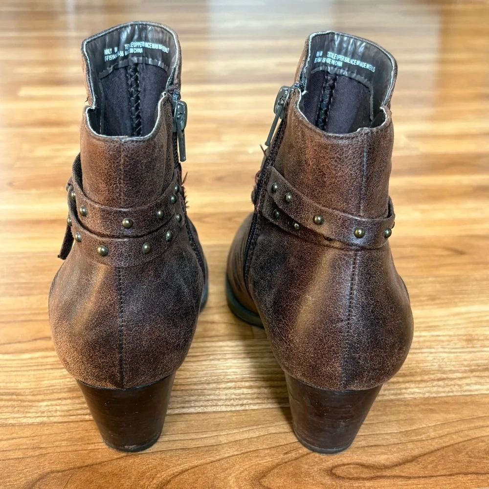 BARE TRAPS BARETRAPS RAINLY BROWN ANKLE BOOTS‎ BOOTIES WOMENS 8 M