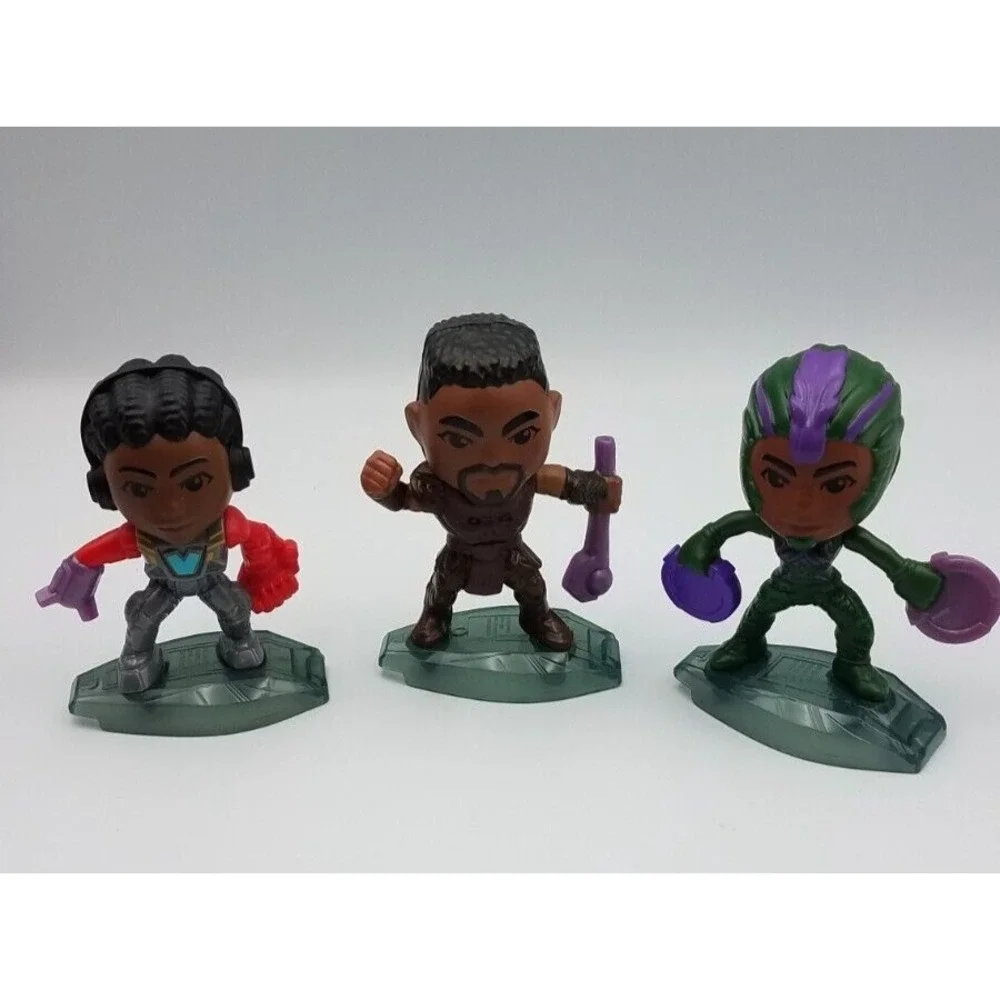 Lot of 3 Figures McDonalds Happy Meal Black Panther‎ Wakanda Forever Toy