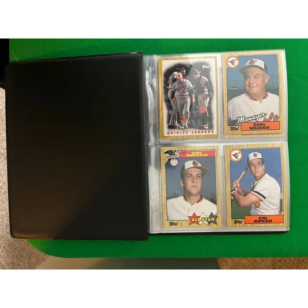 Baltimore Orioles 1987 Topps Team‎ Set with 40 card collector album.