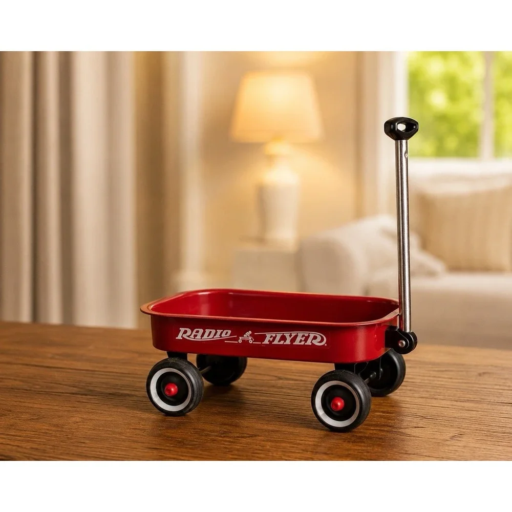 Radio Flyer Mini Red Wagon‎ Toy Desktop Decor Collectible Metal Wagon