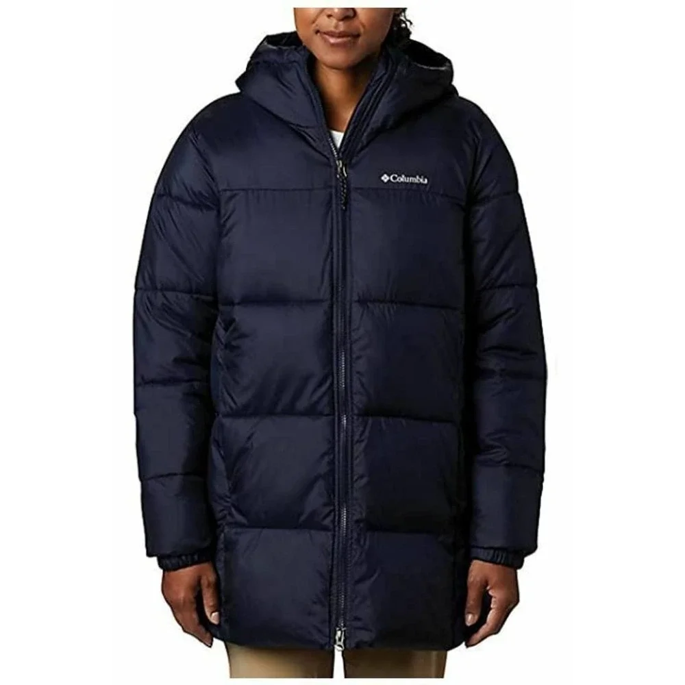 Columbia Women Columbia Puffer Hooded Navy Puffer‎ Jacket Relax Fit Size 3X NEW