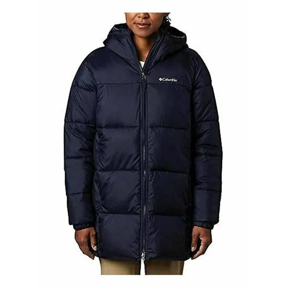Columbia Women Columbia Puffer Hooded Navy Puffer‎ Jacket Relax Fit Size 3X NEW
