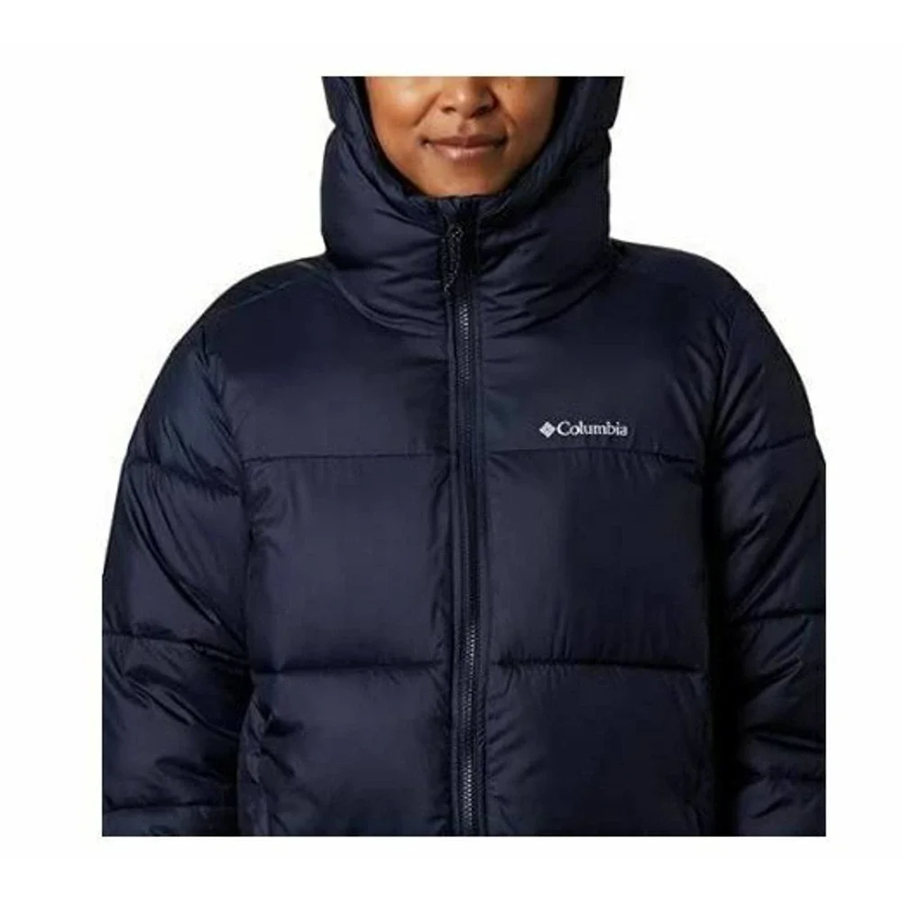 Columbia Women Columbia Puffer Hooded Navy Puffer‎ Jacket Relax Fit Size 3X NEW