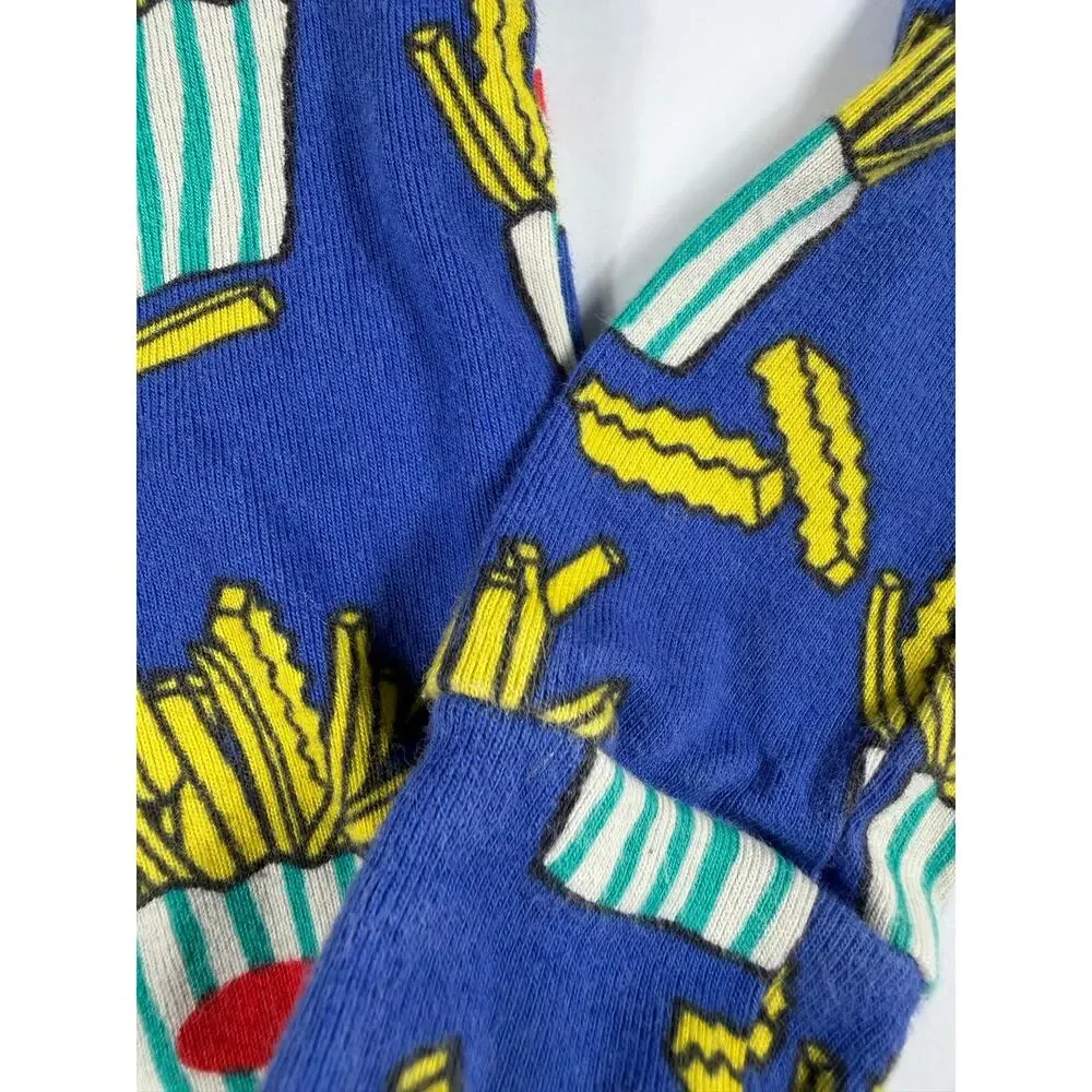 Tea Collection French Fries Long Sleeve Pajamas Blue Size 7