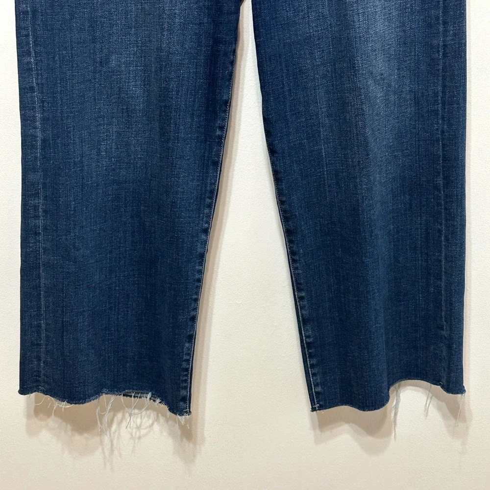 Liverpool Eco Stride High Rise Jeans Womens 12/31 Wide Leg Crop Flare Cut‎ Hem