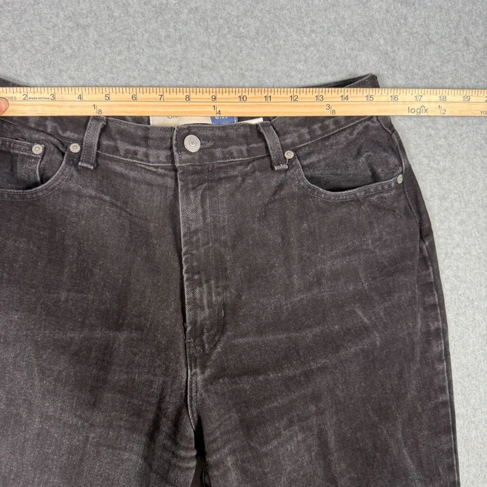 Vintage 90s Gap Classic Fit Black Jeans High Waisted Mom Straight Leg 16 USA