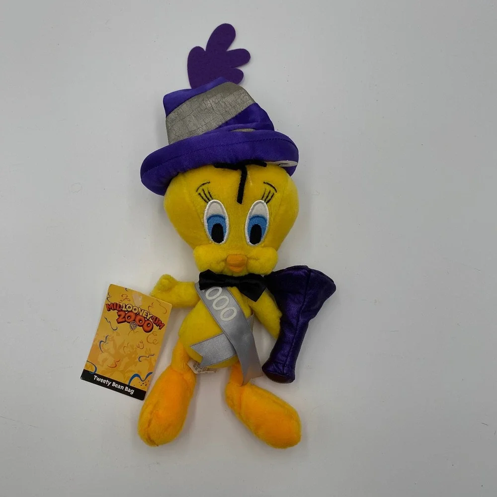 Warner Bros Tweety Bird Millennium 2000 Plush Bean Bag MilLOONEYum‎ with Tag