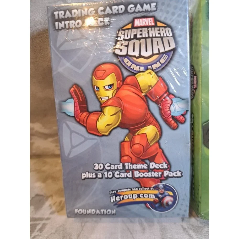 All 4-Marvel Super Hero Squad Cards Hulk, Iron Man, Spiderman, Wolverine‎