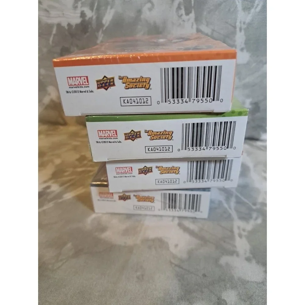 All 4-Marvel Super Hero Squad Cards Hulk, Iron Man, Spiderman, Wolverine‎