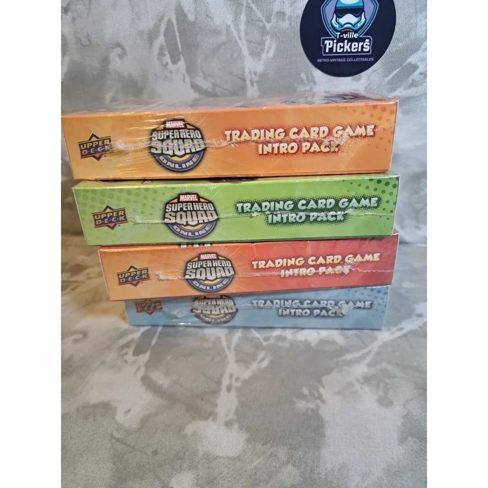 All 4-Marvel Super Hero Squad Cards Hulk, Iron Man, Spiderman, Wolverine‎
