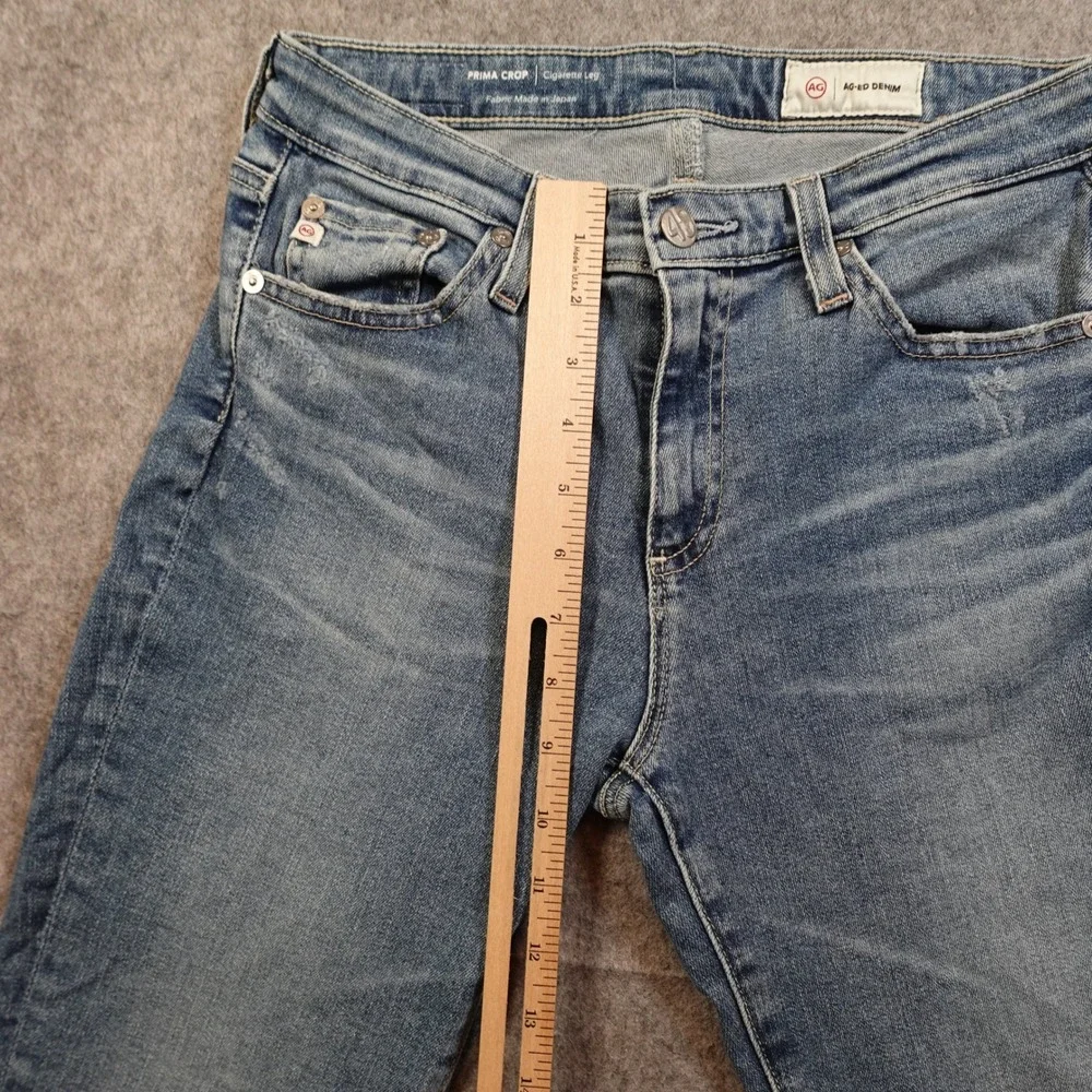 AG Adriano Goldschmied Jeans Womens 26 Prima Crop Cigarette Leg Raw Hem Denim‎