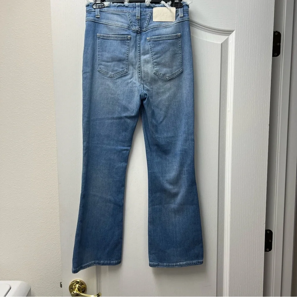 Closed Distressed Waist Light Wash Made In Italy Sz 25