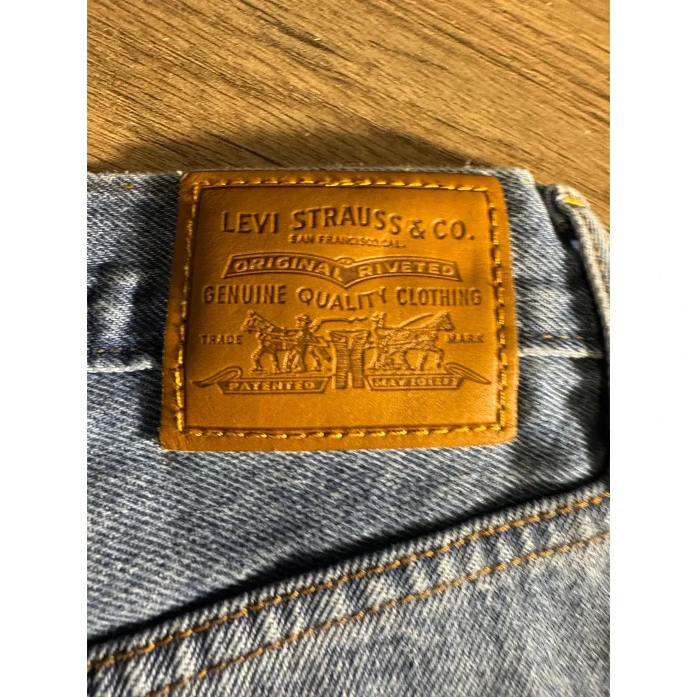 Levis Premium Ribcage Wide Leg Jeans Light Wash Blue Denim W27 L30 High‎ Rise