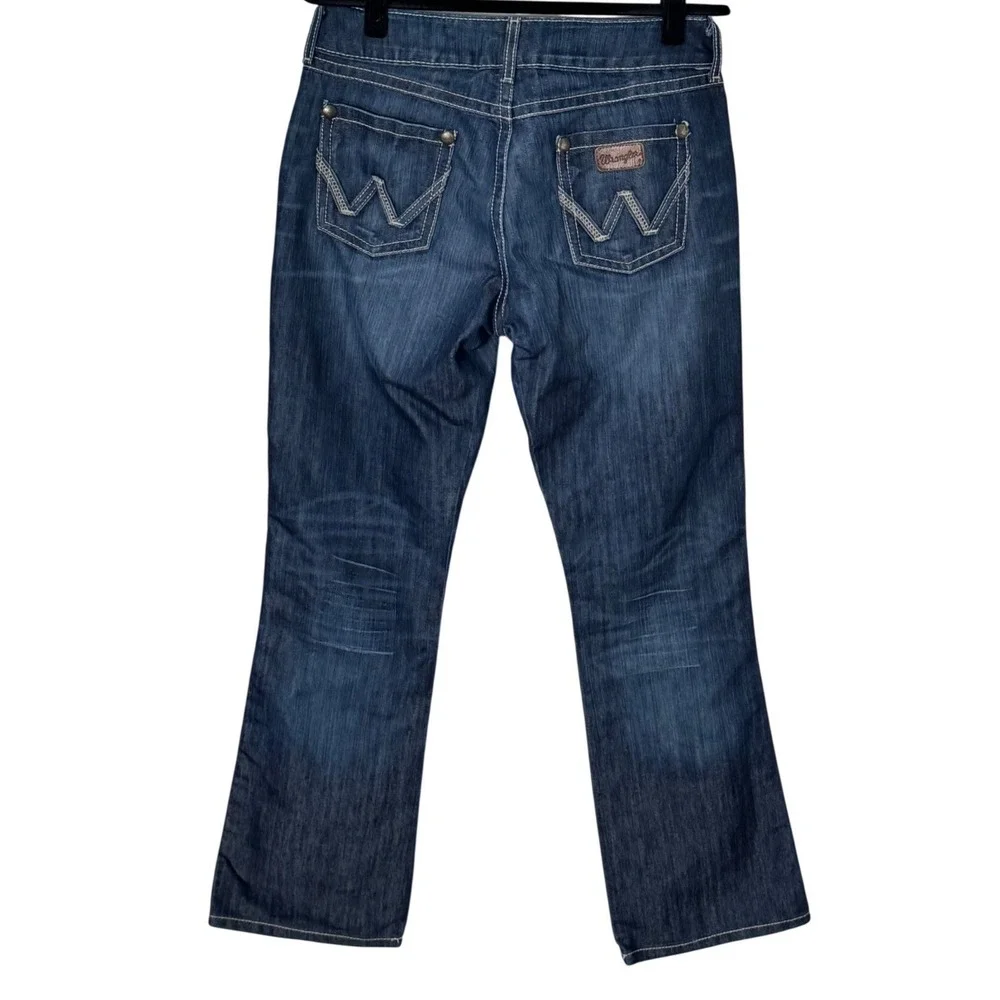 Wrangler Premium Patch Womens Bootcut‎ Jeans Dark Wash Size 7/8x32