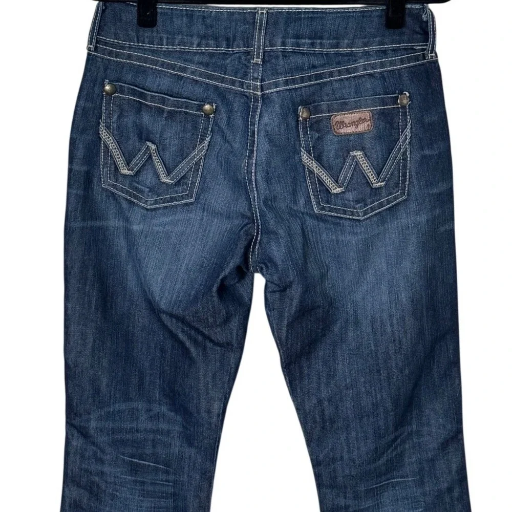 Wrangler Premium Patch Womens Bootcut‎ Jeans Dark Wash Size 7/8x32