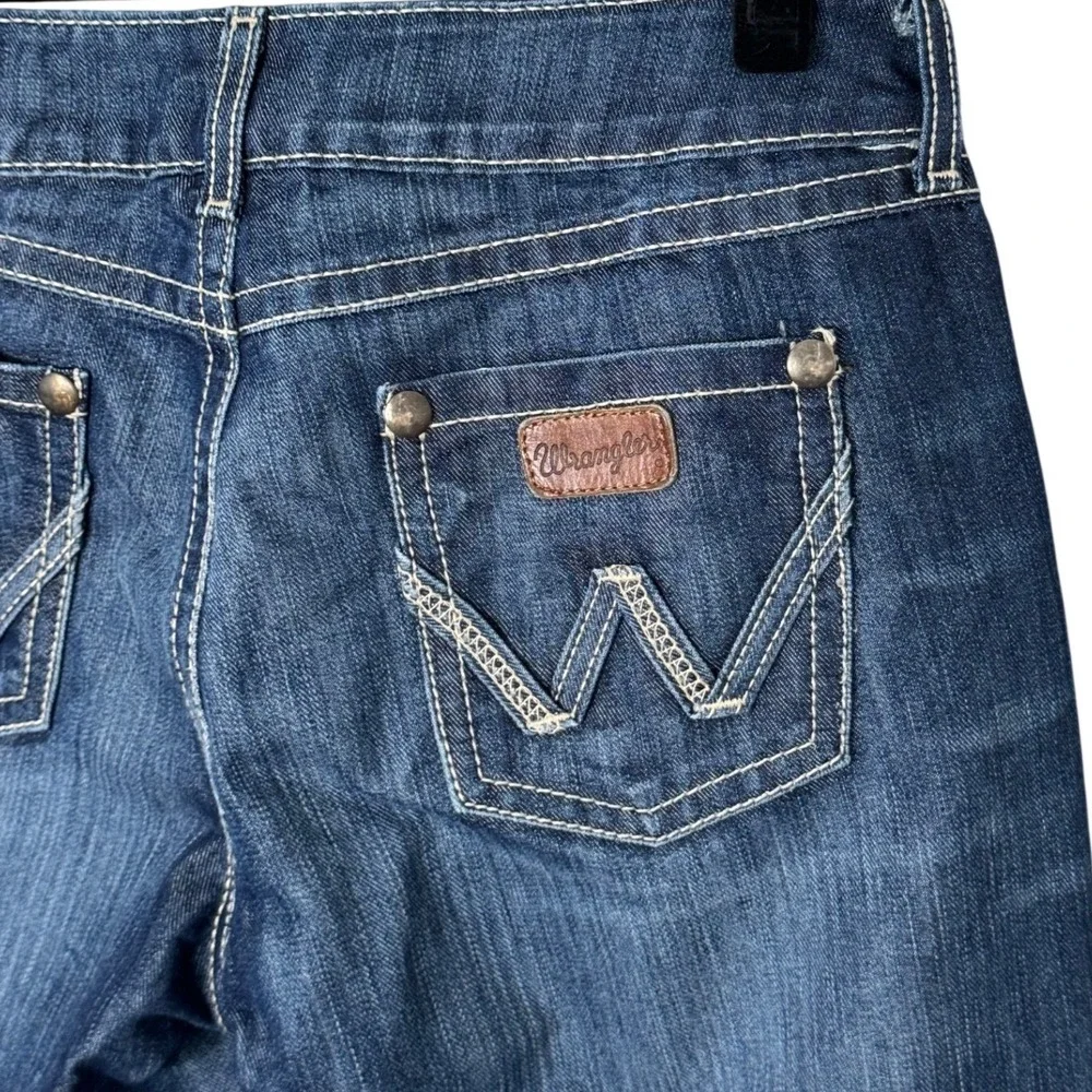 Wrangler Premium Patch Womens Bootcut‎ Jeans Dark Wash Size 7/8x32