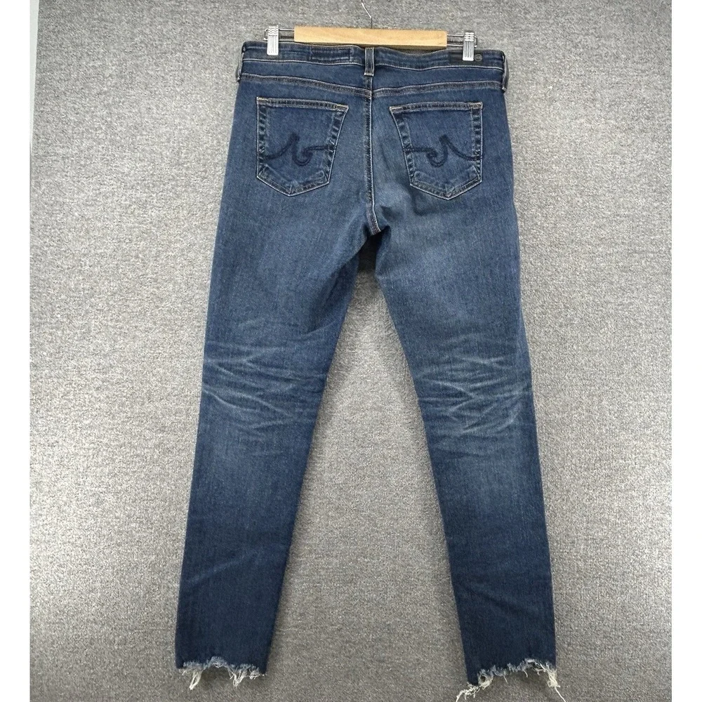 Adriano‎ Goldschmied The Legging Ankle Jeans Women Size 31R Raw Hem Denim Casual