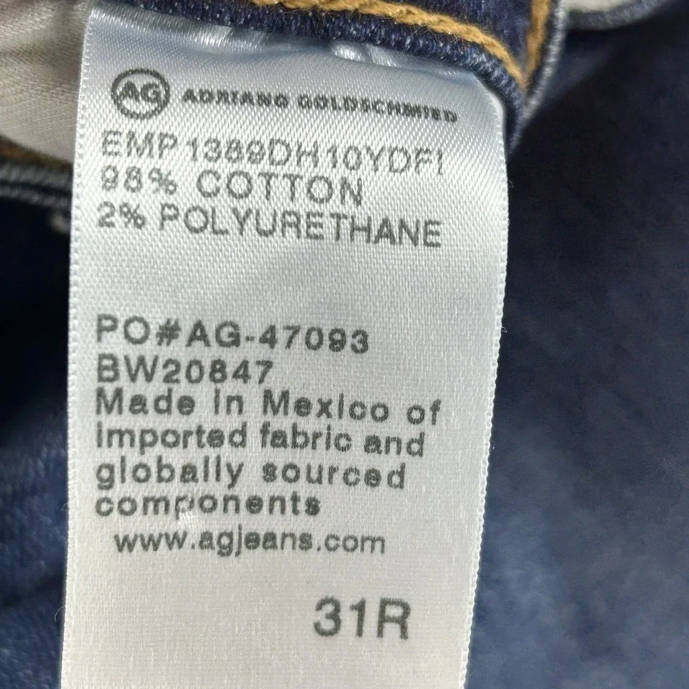 Adriano‎ Goldschmied The Legging Ankle Jeans Women Size 31R Raw Hem Denim Casual
