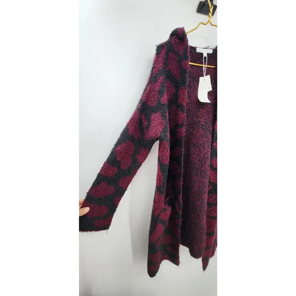 New NWT Adyson Parker‎ Women's Giraffe Print Open Cardigan Size Small