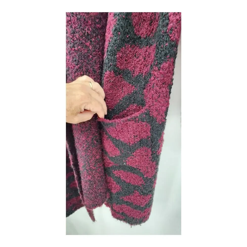 New NWT Adyson Parker‎ Women's Giraffe Print Open Cardigan Size Small