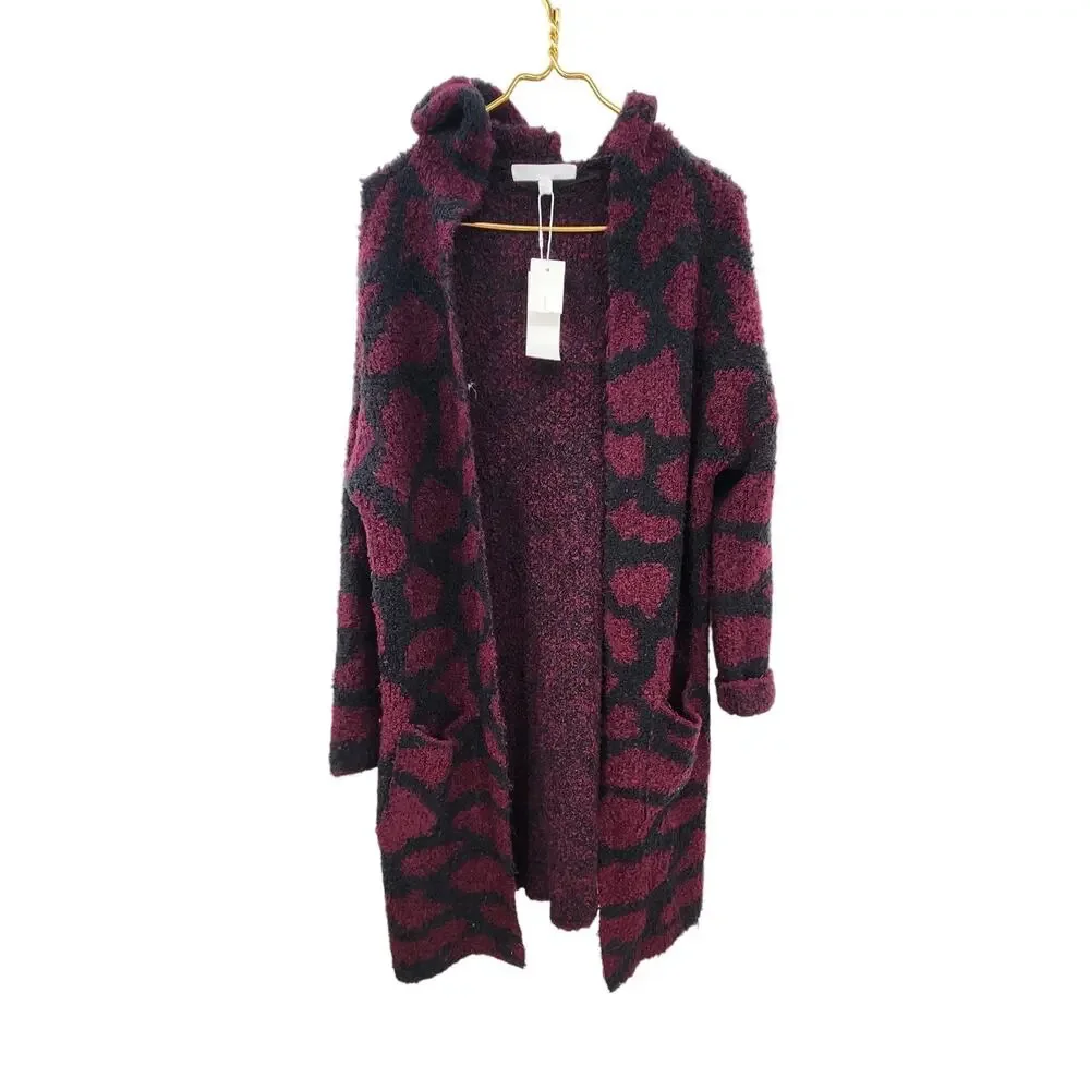 New NWT Adyson Parker‎ Women's Giraffe Print Open Cardigan Size Small