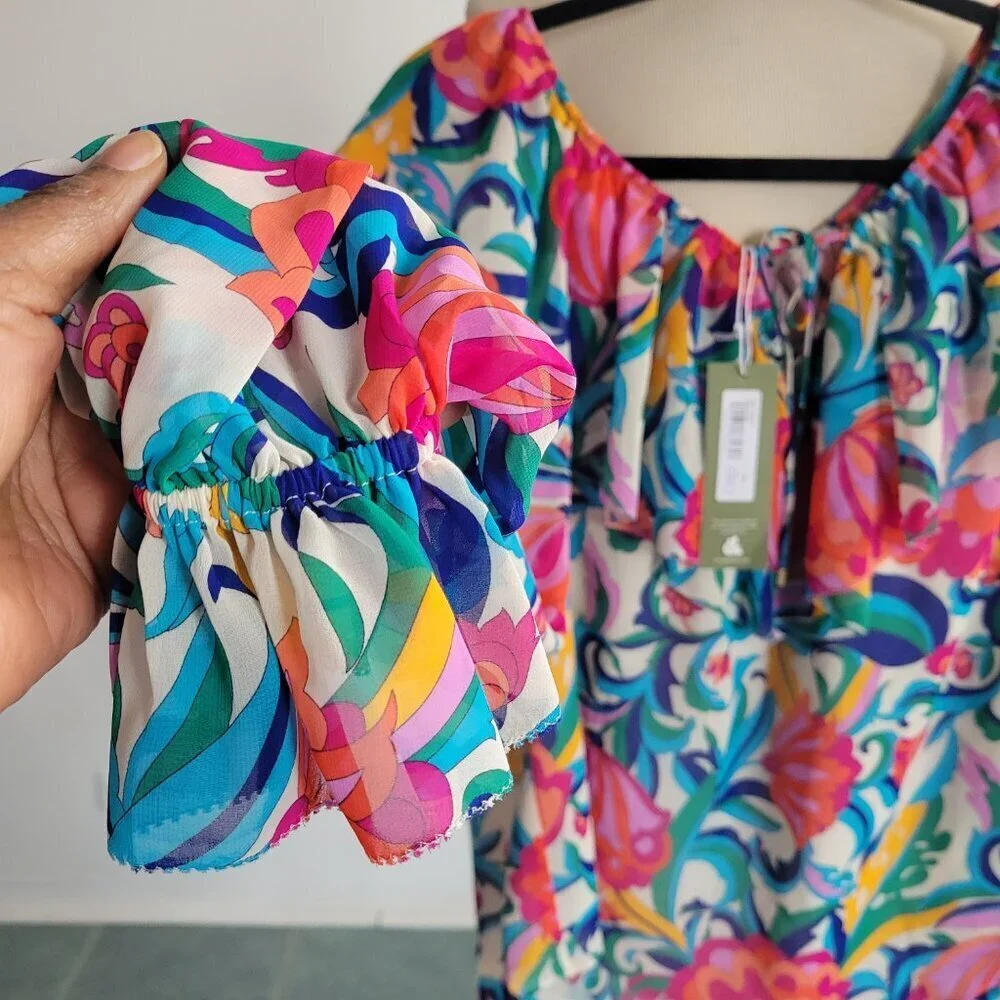 Trina Turk blouse multicolored style