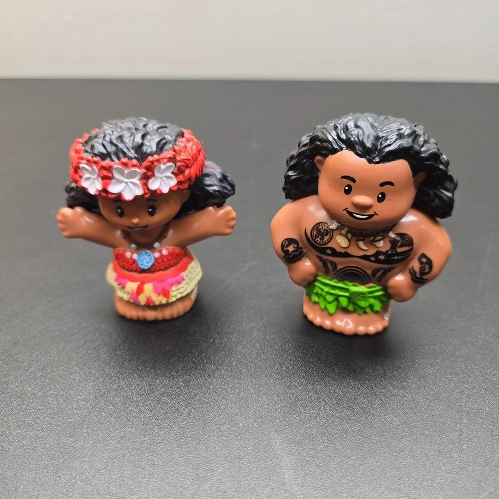 Fisher Price Little People Disney Moana and Maui Figures Toys 2022 2.5 Inch Lot
