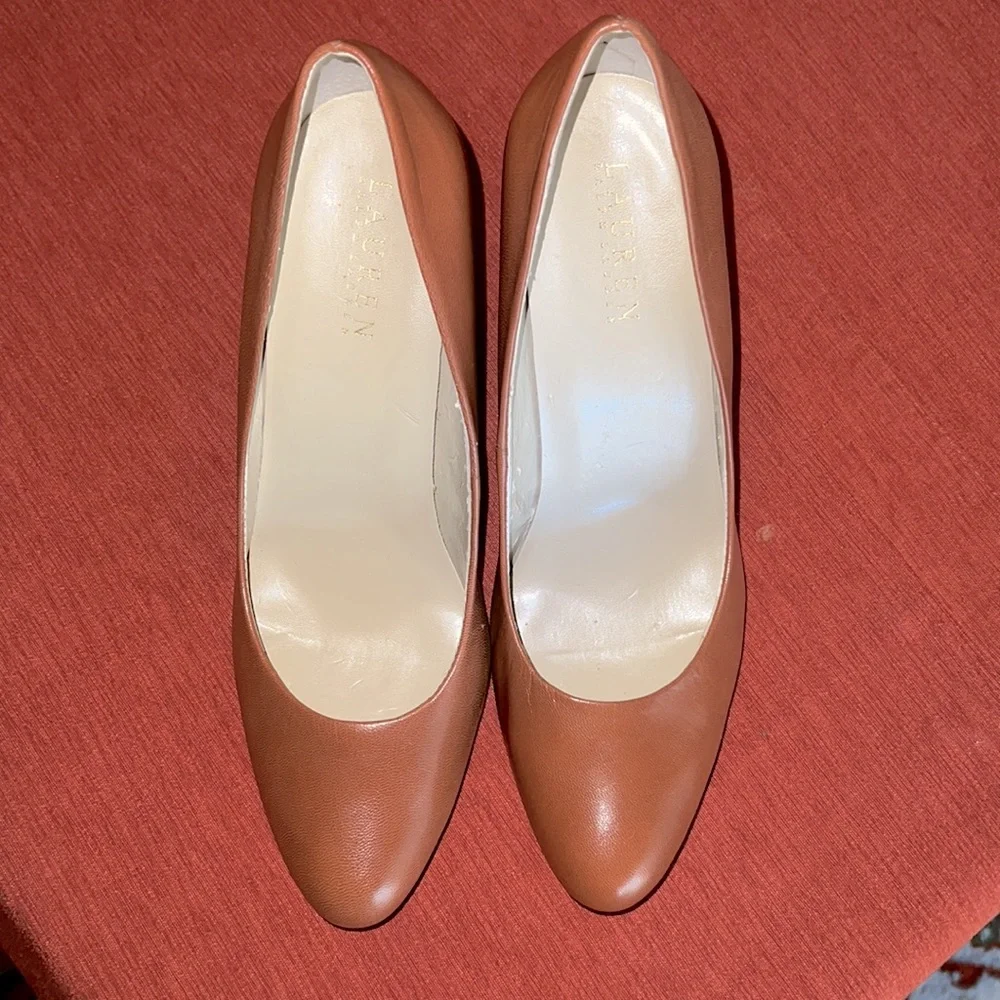 Ralph Lauren Brown Leather Pump Heels