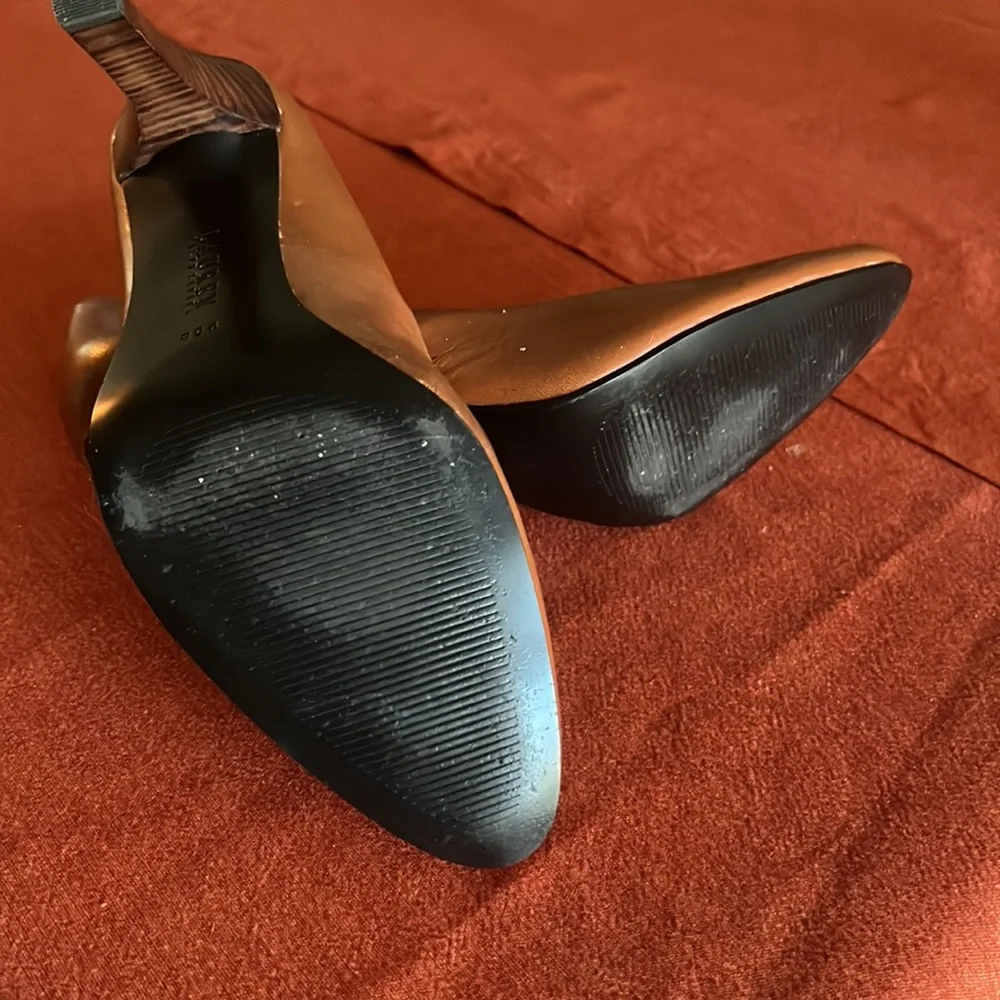 Ralph Lauren Brown Leather Pump Heels