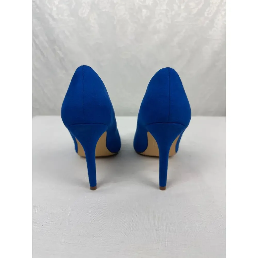 Dream Pairs Royal Blue Suede Pointed Toe Pumps Size 5.5
