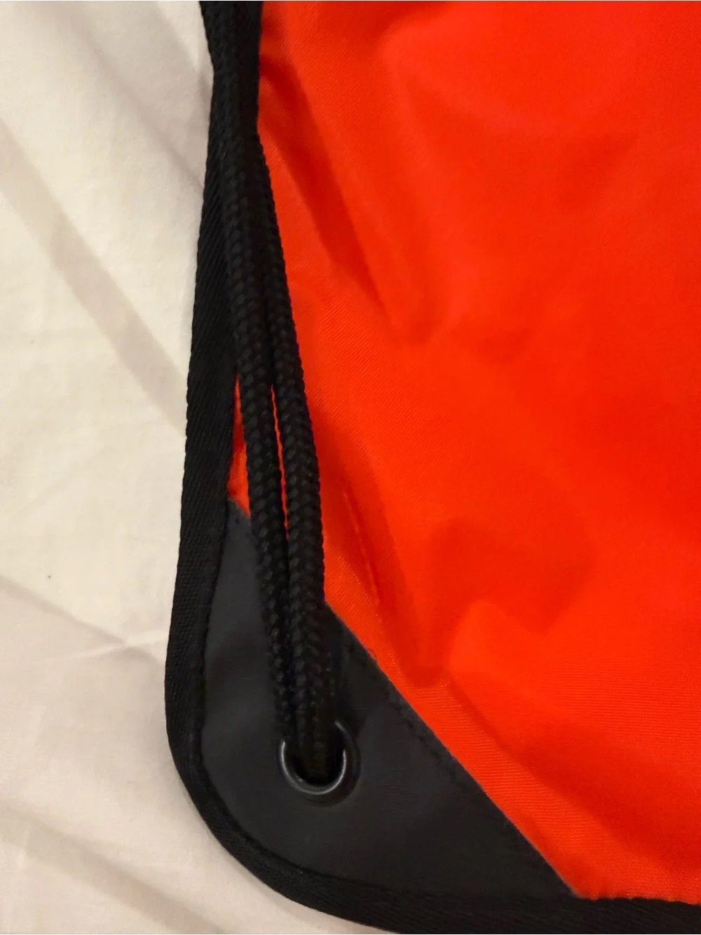Nike Red Drawstring Backpack with Black Trim