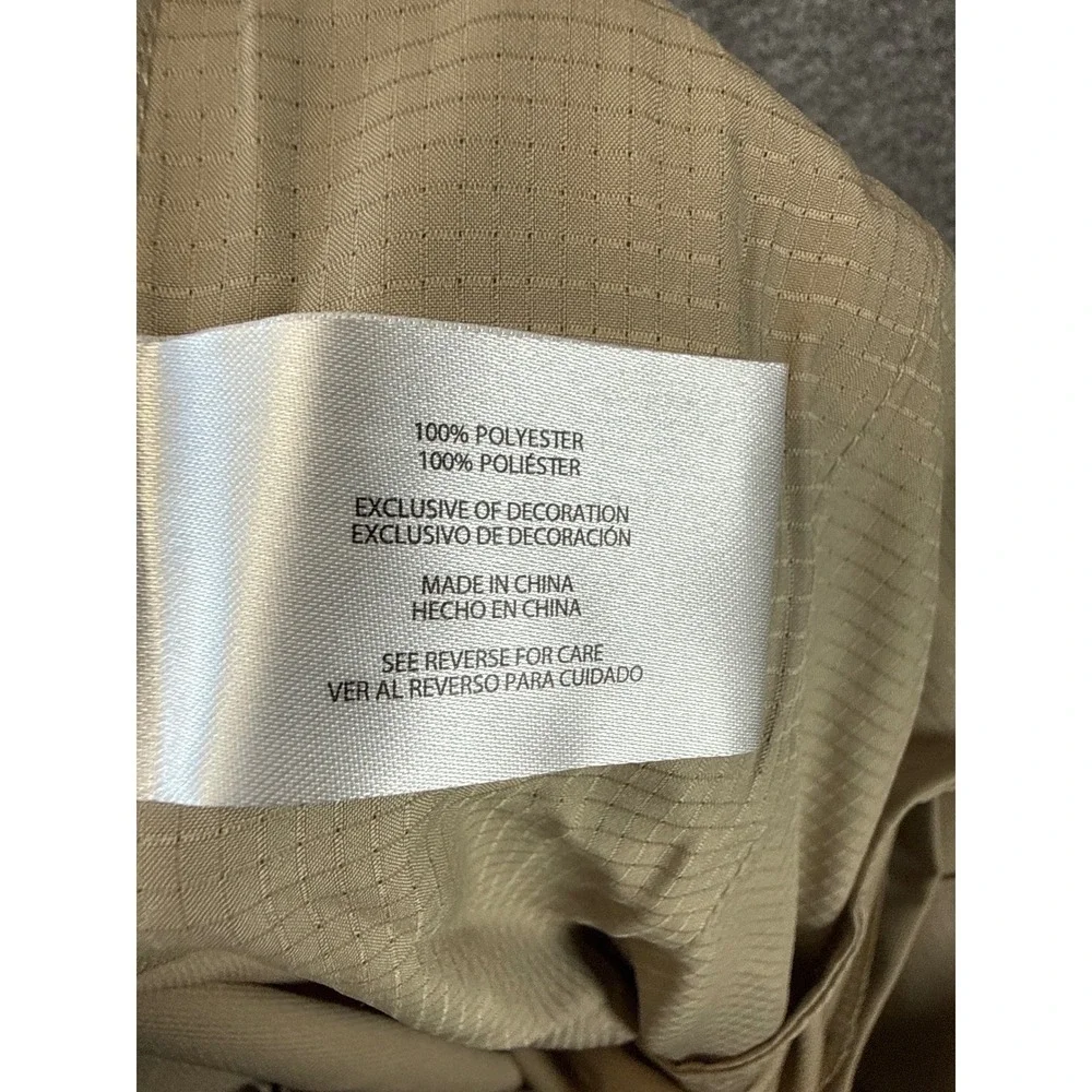 NWT Banana Republic Flat Front Pant Men 36x29 Tan Performance Polyester Trousers