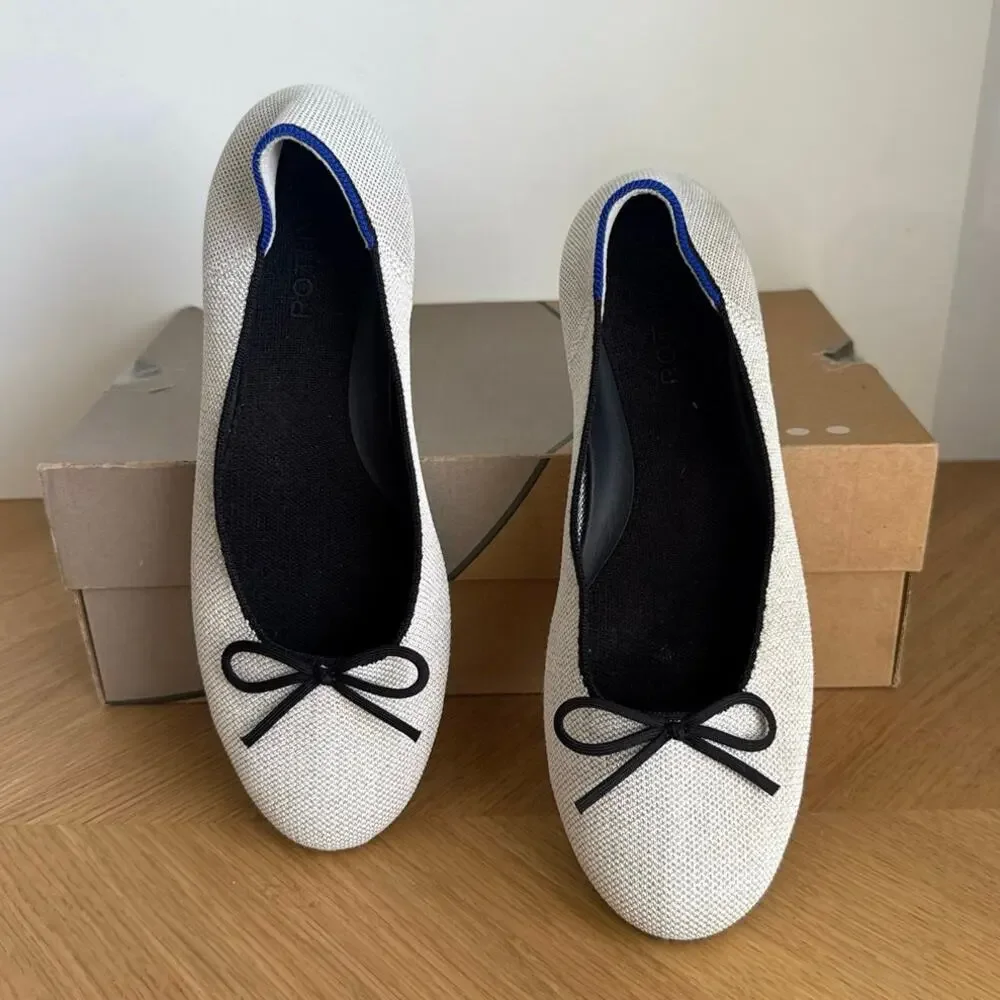 ROTHY’S The Ballet ‘Diamond Metallic’ Women Slip On Shoes- SZ 9.5