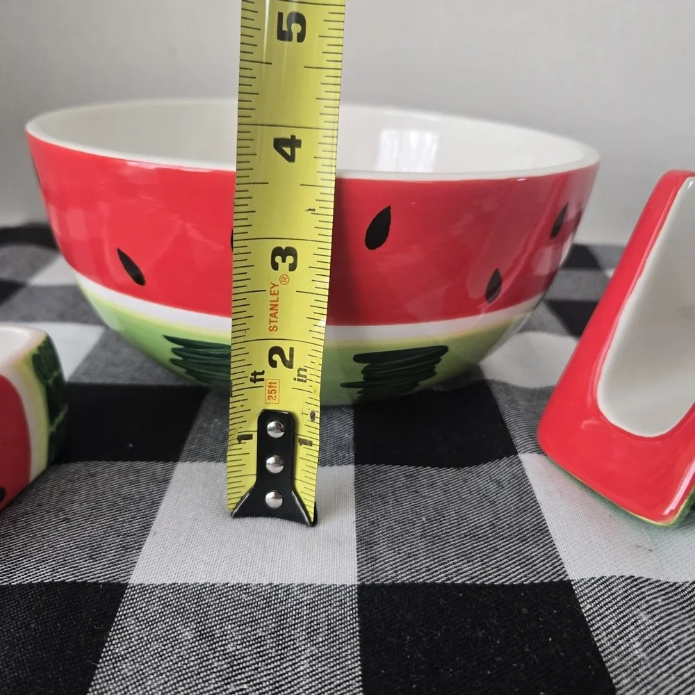 Darmaw Watermelon Themed lot 1 Bowl, 1 Napkin Holder, 1 Trinket Holder