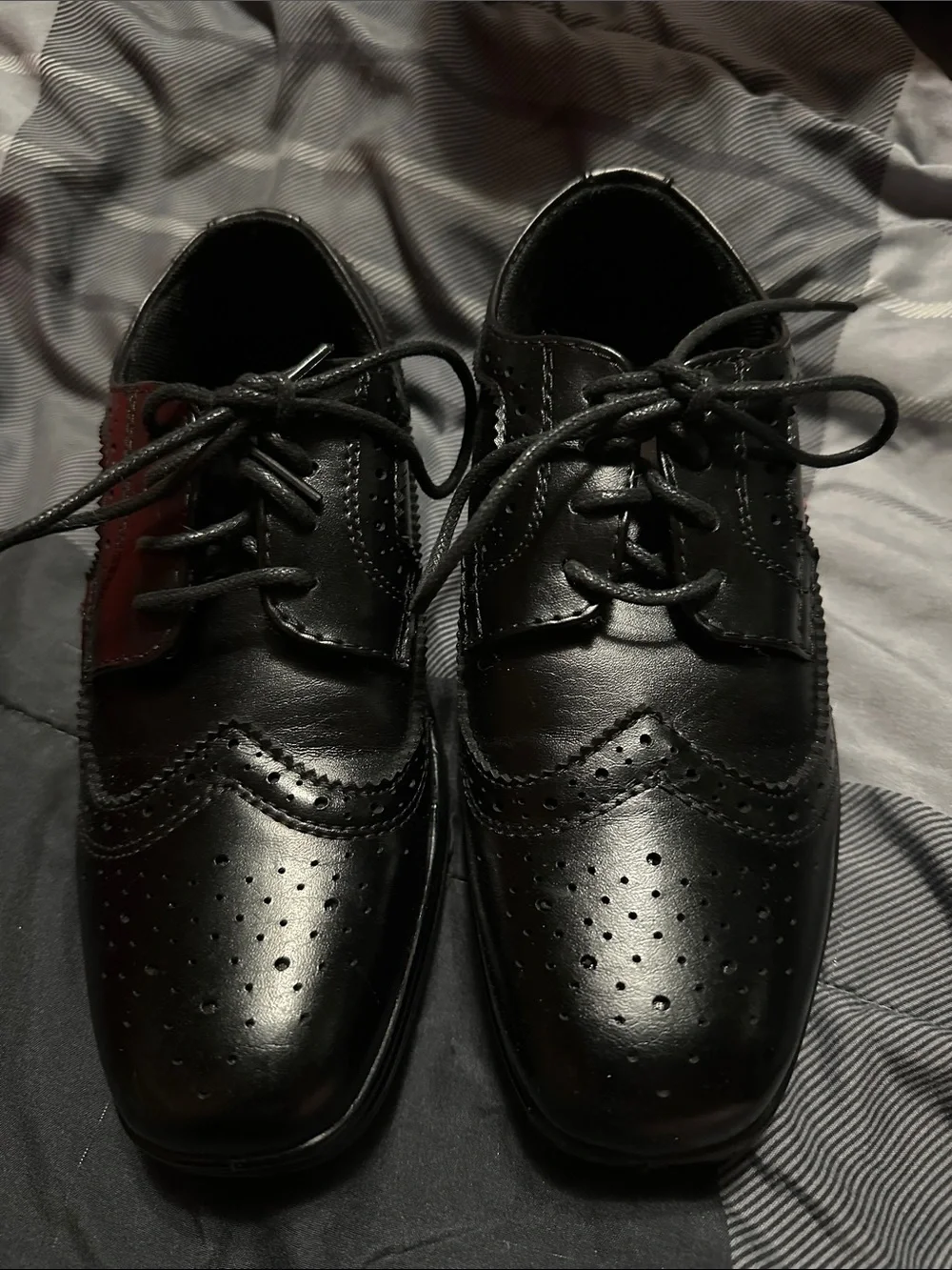 Classic Black boys Wingtip Oxford Shoes