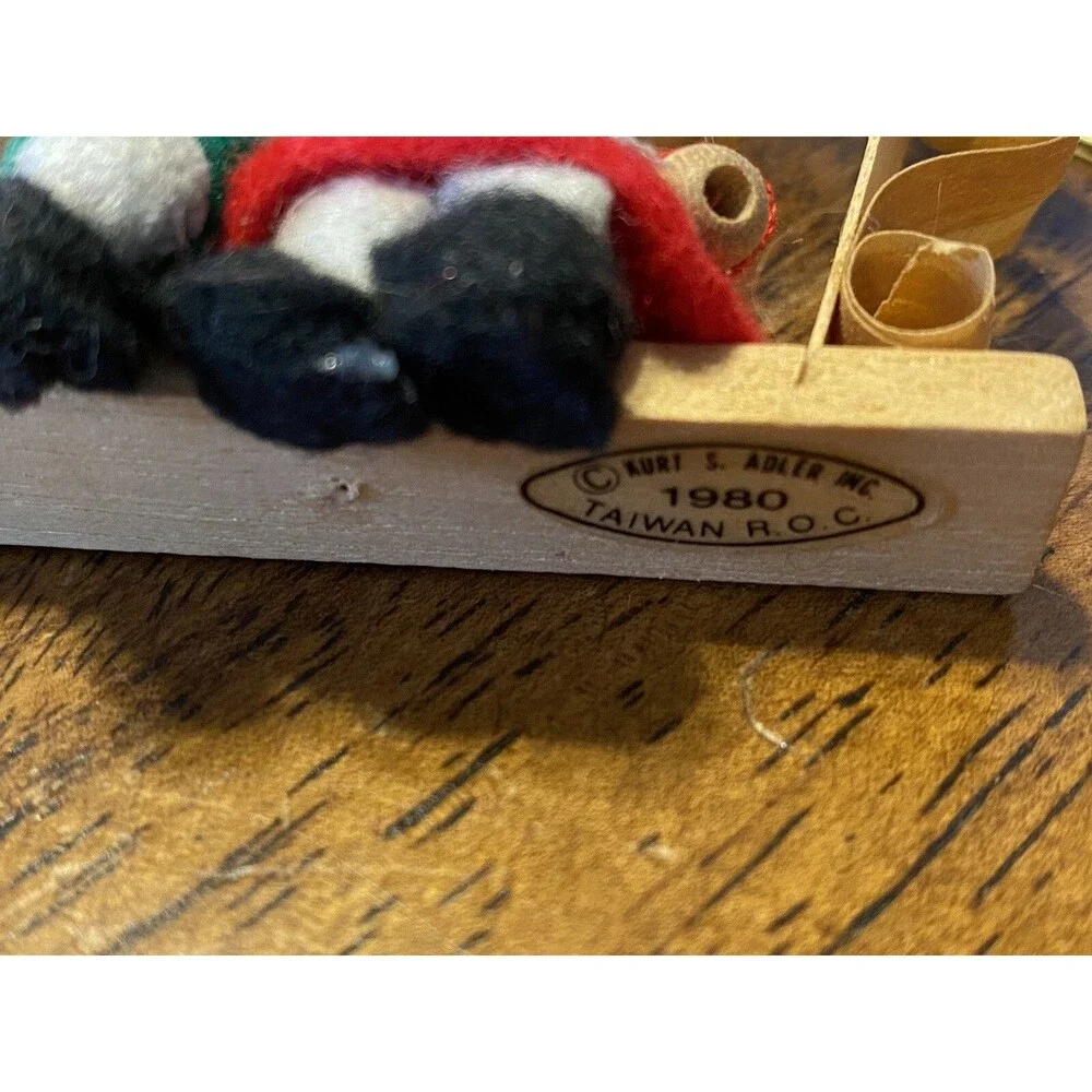 Vintage Kurt Adler Christmas Ornament Love Birds Children 1980 Holiday Tree