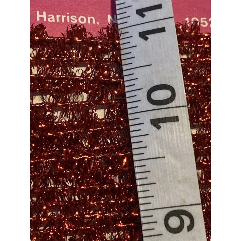 Vintage RED Feather Tree Tinsel Garland 15 Feet Amscan Made Japan Holiday Tree