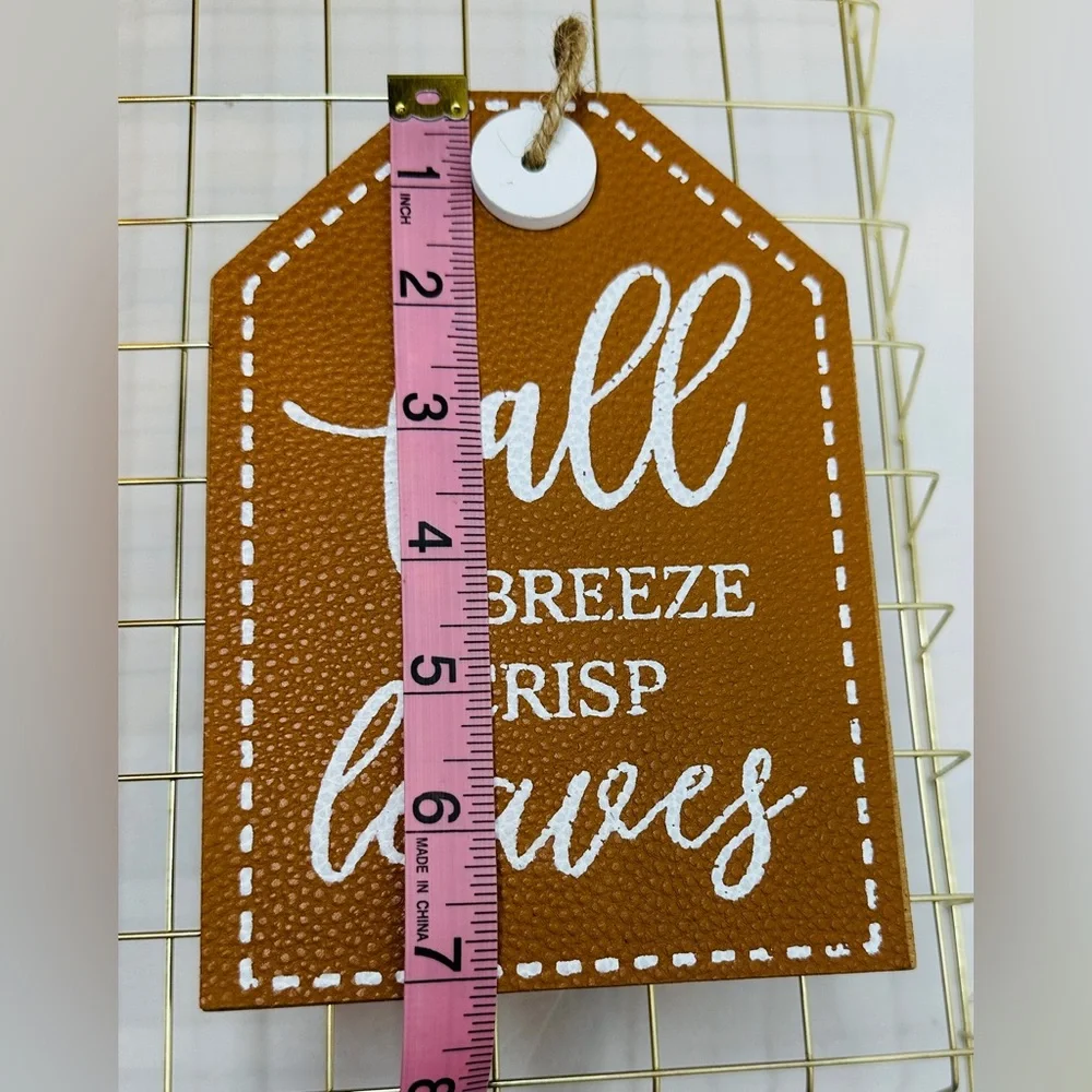 Fall Breeze Crisp Leaves Decorative Sign Or Wall Art Fall Football Themed Decor