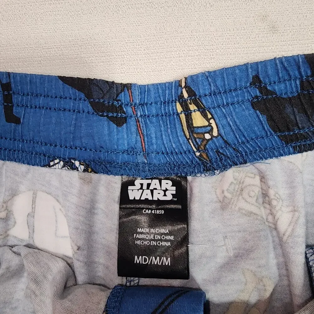 Star wars pajama shorts size medium men's