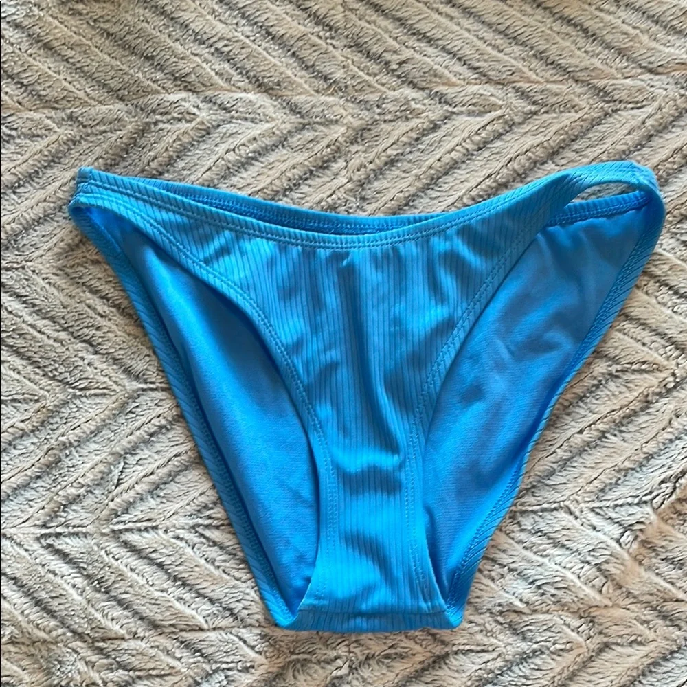 Wild Fable Womens Light Blue Ribbed Bralette‎ Bikini Set Size Small S 4-6