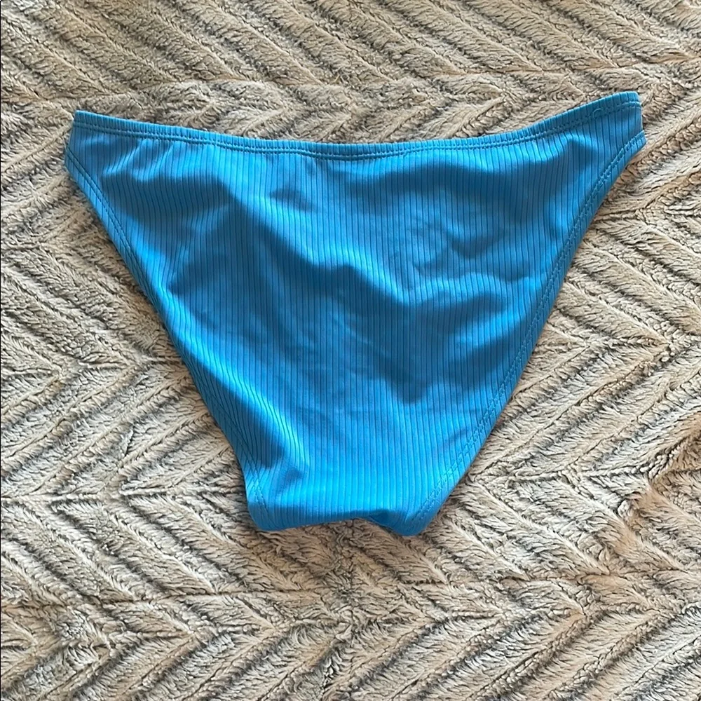 Wild Fable Womens Light Blue Ribbed Bralette‎ Bikini Set Size Small S 4-6