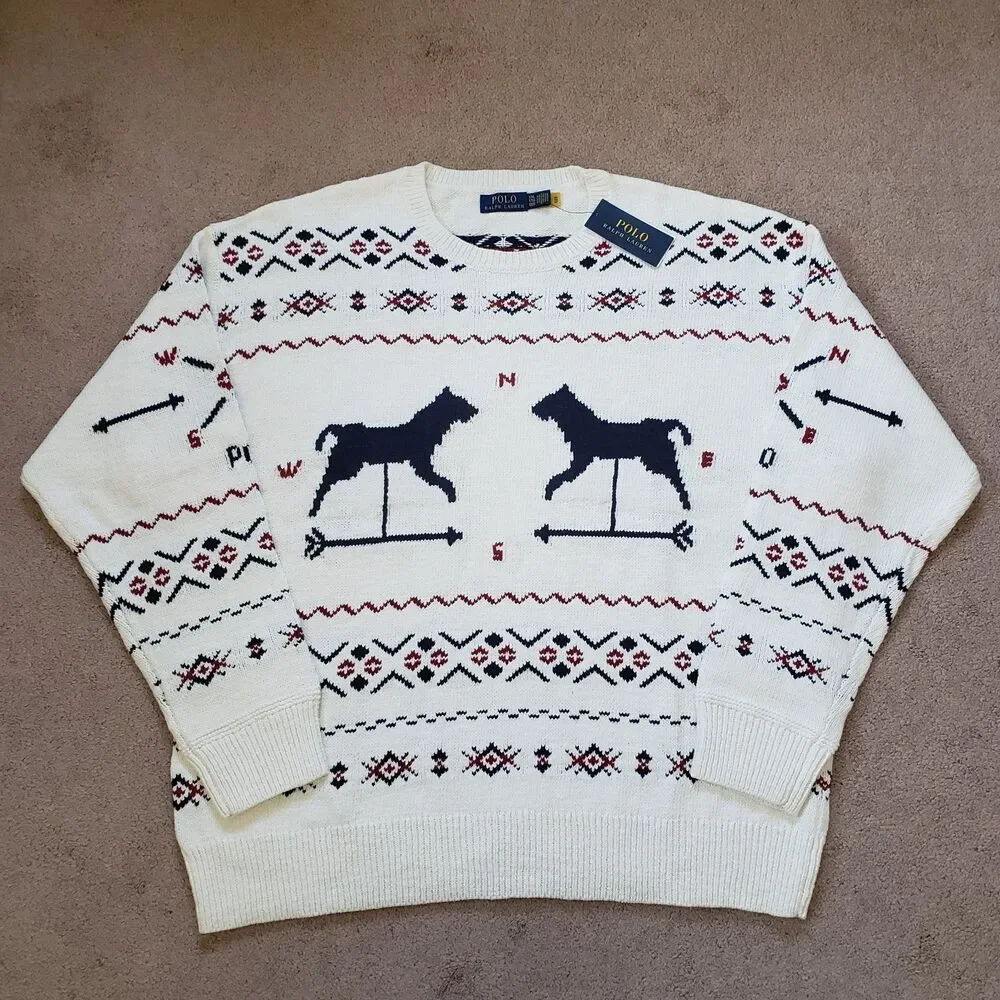 NWT Polo Ralph Lauren Weathervane Size XXL Cashmere Linen Cotton Blend Sweater