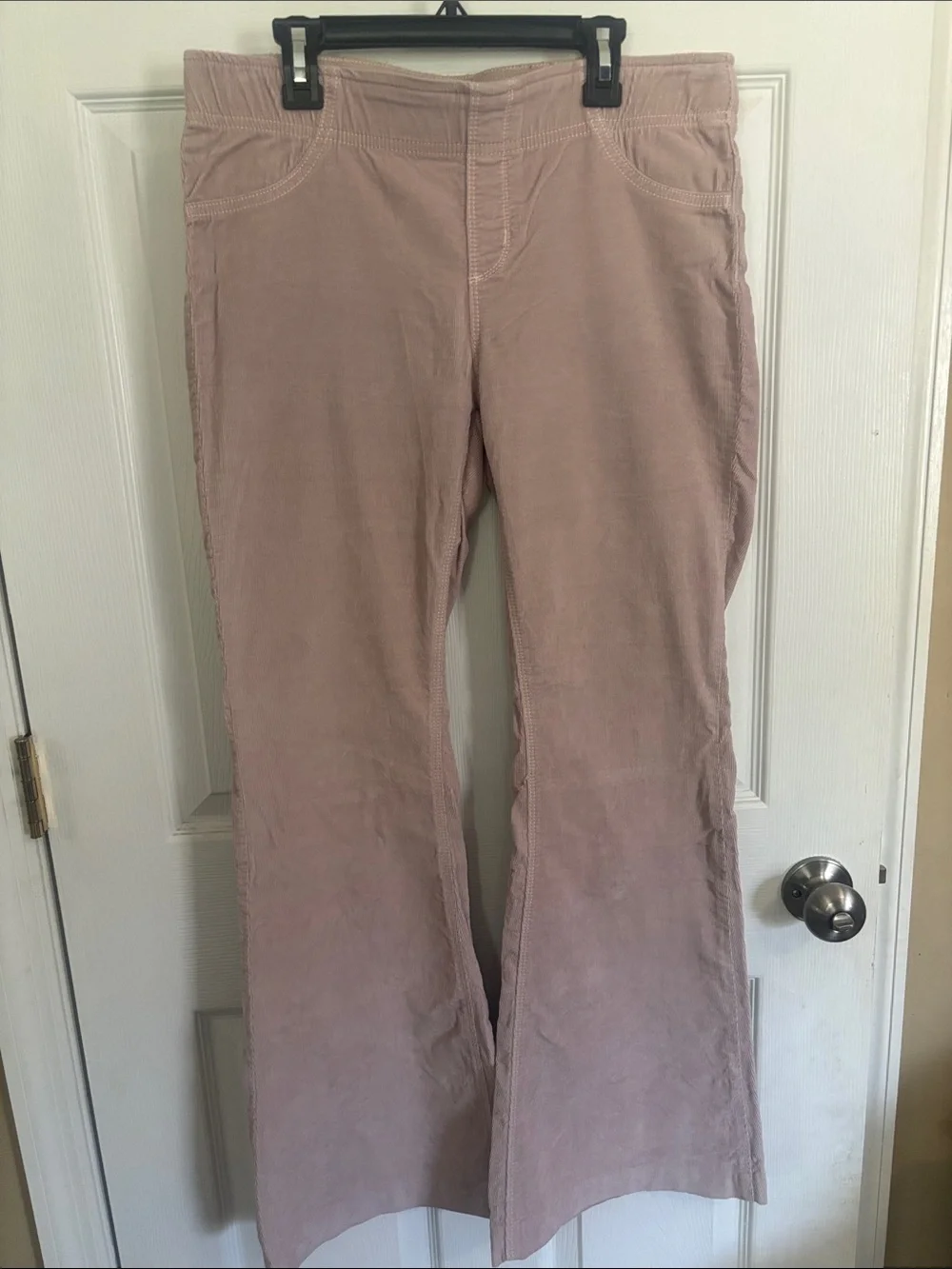 Free People Dusty Mauve Corduroy Flare Jeans