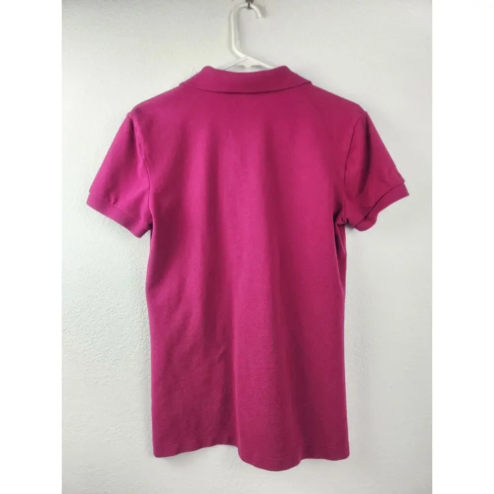 Vintage Polo Ralph Lauren Shirt Magenta Pink Men Size Small Logo Short Sleeve