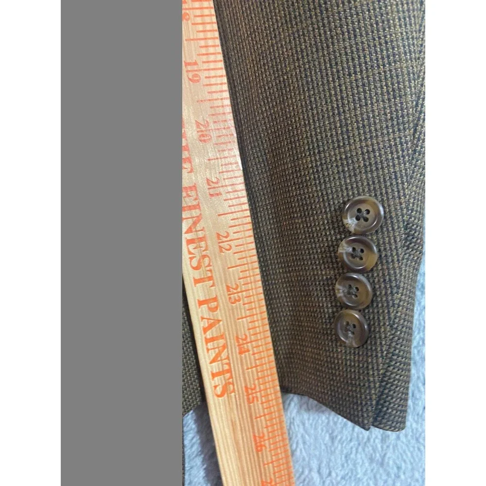 VTG Lauren Ralph Lauren Men 42R Brown Tweed 100% Wool Blazer Sport Coat Woolmark